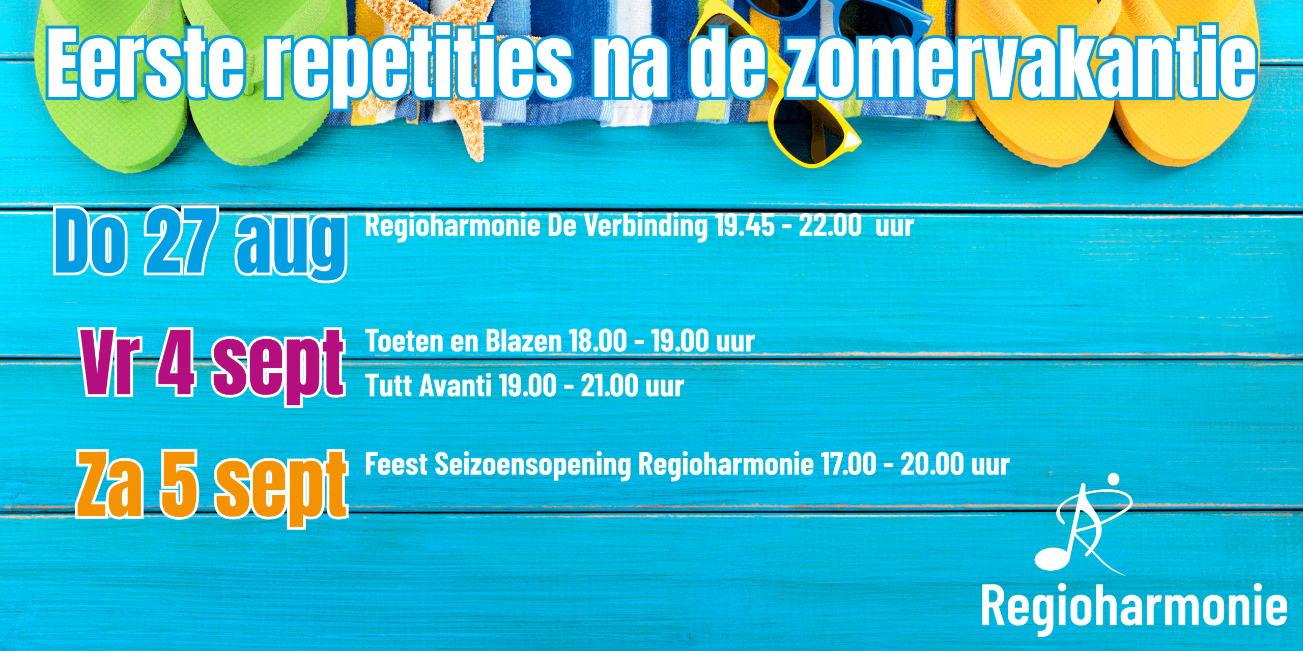 Toeten en Blazen Eerste repetitie na de zomervakantie